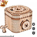 ROBOTIME 3D Wooden Treasure Box Puzzle Unique Model Kits to Build Mechanical Engineering Kits Great Birthday for Adults and Children Age 14+  B07FSDXNJ2